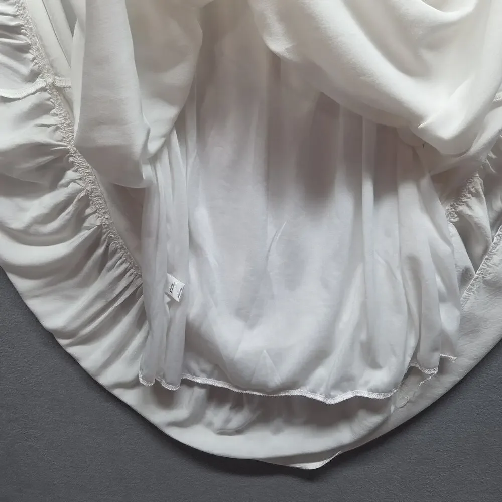 Anna-Kaci White Ruffle Maxi Dress L Off Shoulder Boho Coastal Vacation Feminine - Picture 10 of 14